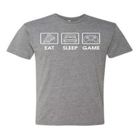 Jedite igru ​​za spavanje Video Gamer poklon ventilator pop kultura muški premium tri blend majica,