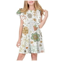 Pop prodavač Ljetni trend Ležerni digitalni tiskani haljina Dječja haljina za princeze