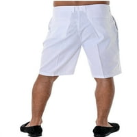 BOHIO MENS posteljina Ležerne prilike ravne prednje ljetne kratke hlače u bojama - MLH40