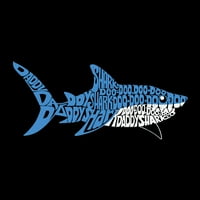 Muška premium Blend Word Art Majica - tata morski pas