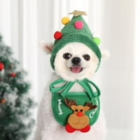 Božićni pas mačak kućni ljubimac Santa Claus Hat and Scarf Božićna odjeća Kućica za kućni ljubimci Kućni