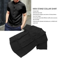 Muška kineska košulja gumbe, Ležerni gornji kratki rukav za svakodnevno za muškarce