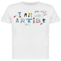 Šareni tekst: Ja sam umetnik majica Muškarci -Mage by Shutterstock, muški veliki