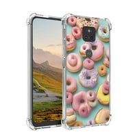 Pastel-Donut-Delights - Telefonska futrola, dizajnirana za Moto G Play Case Soft TPU za Djevojke Boys