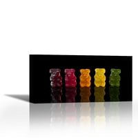 Gummy Bears Sweets u nizu - Savremena likovna umjetnost giclee na platnu Galerija WAPH - zidni dekor
