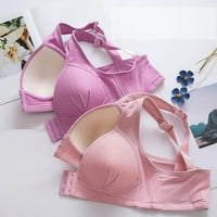 Bras za žene Žene BRA Soild Wild Donje rublje Jednodijelni grudnjak Svakodnevna donje rublje Pink XL