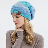 Uocefik Winter kape za žene Veliki klirens kabel kapu za žene Beanie debela kapa šešir Ženske plave