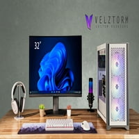 Velztorm White Armi Preduistric Gaming Desktop, AIO, 1000W PSU, Killer WiFi 6e, Win11Home)