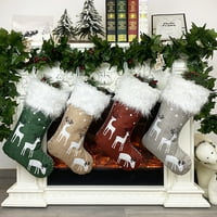 BIRCH STE CUTE CUTE božićna čarapa za pohranu poklopca Skladišna kontejner Xmas Drvo viseći ukras