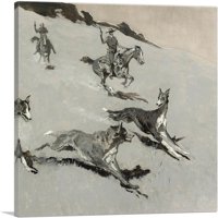 Sa Wolfhounds Platna Art Print Frederic Remington - Veličina: 18 18