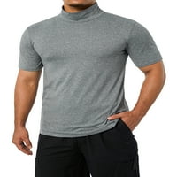 Muške osnovne majice, pulover kratkih rukava na vrhu pune boje Slim Fit Turtleneck Tee vrhovi