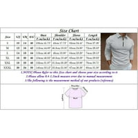 Rukav majica za muškarce muške rukave majica Men Casual Soild patentni patentni patentni košulja Okrenite