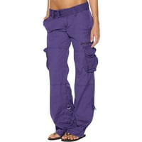 Giligiliso Ženske ženske pantalone Hippie Punk pantalone Streetwear Jogger džep labavi kombinezoni duge hlače