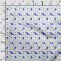 Onuone pamuk poplin Twill srednje plave tkanine okeanski akvarel zvijezde šivaće tkanine sa dvorištem