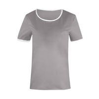 Yubnlvae ženske vrhove modni casual tisak O-izrez labav majica kratkih rukava Top bluza pulover