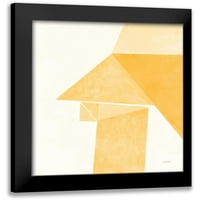Schick, Mike Black Moderni uokvireni muzej Art Print pod nazivom - Papirni rad II žuti