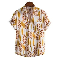 Muškarci Havajska majica kratkih rukava Patchwork Ljeto care casual gumb Ovratnikovske majice Wyongtao