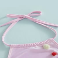 TODDLER Baby Girls Bikinis kupaći kostimi Dječji Dječji ružni ružni prsluk bez rukava + kratke kupaće
