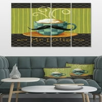 Art DesimanArt Kuhinjski kafe brkovi I Kuhinjski galerija - omotano platno u. Široko u. Visoke - panele