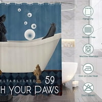 Uskršnje zastori za tuširanje s mačkama na njemu smiješne psi kupatilo dekor smiješna kada mjehuriće