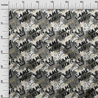 Onuone pamučna kambrična siva tkanina za pisanje apstraktne teksture s tekstom DIY odjeće pretežanje
