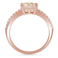 1.66ct princeze rezani šampanjac simulirani dijamant 18k ruža zlatna godišnjica za angažman prsten veličine