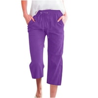 Airpow Slatke hlače za žene Moda Žene Ležerne prilike Elastične labave hlače Ravne široke noge pantalone