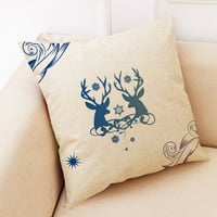Božićni Elk Creative 18x18 Sofa jastuk za jastuk pamučni posteljina bacač jastuk Cover Home Decor