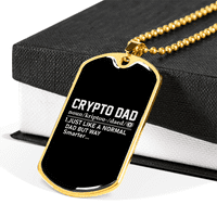 Crypto tata Definicija Crypto ogrlica od nehrđajućeg čelika ili 18K zlatni pas 24 lanac
