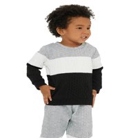Patpat Unise Toddler Djevojka Dječak Džemper Top i hlače Set za jesen, zimski toplica dugih rukava Dugme