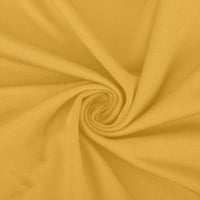 Žene Ležerne majice - dugi rukav Solid V izrez Stop Seksi Slim Crop vrhovi pulover vrhove žute boje