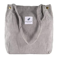 Dijamantna ženska platna torba Veliki kapacitet modna kupovina Toples torbica, siva