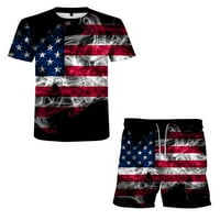 Zlekejiko Ljeto Muška zastava Sportski 3D dan Tiskanje odijelo Neovisnost Američki muški odijela i setovi