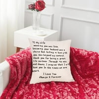 Kauč ​​jastuci rustikalni na moj dragi obiteljski poklon za poklon za poklon pliša plišani digitalni ispisani posteljina jastučna jastučna jastučna jastučna ploča svilena jastučnica