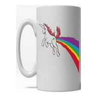 Jednorog Farsing Funny Rainbow Čarobna keramička kafa za piće - 11oz