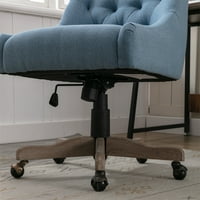 Visina Podesiva Shell Shell Stolica Vanity, okretna uredska stolica sa zakrivljenim leđima, tapecirana