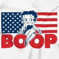 Betty Boop Američka zastava Patriotske ženske majice Dame Tee Brisco Brends 3x