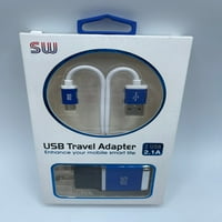 Micro USB sa USB portovima Putni adapter - plava