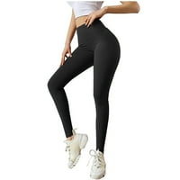 Guvpev Dame Solid Boja Hip Lift Elastična fitnes trčanje Yoga hlače Moda Slim Sportske casual pantalone