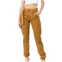 Zermoge hlače za žene plus veličine ženski visoki struk Slim Fit Jogger Cargo kamuflažne hlače za podudaranje