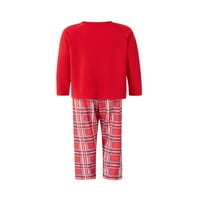Porodica podudaranje božićne pidžame set elk plaid print tops hlače xmas odmor salon za spavanje Jammies