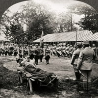 Prvi svjetski rat: Ceremonija. Ceremonija vojske Nfrench, dodjeljivanjem medaille-a militaire za podružnog