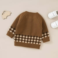 Dukseri za devojke za devojke Cardigan džemper Topla pulover vrhovi toddler plairani gornji odjeća kaput