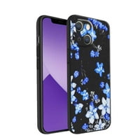 Kompatibilan sa iPhone telefonom, plavo-cvijeće - Kućište za muškarce, Fleksibilno silikonsko udarna futrola za iPhone 14
