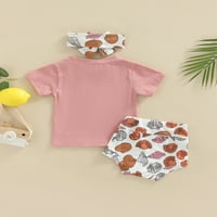 Izhanske ljetne dječje djevojke lijepe slovo odjeće s kratkim rukavima majice + morske kratke hlače