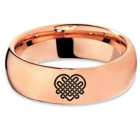 Volfram Keltic Celtic Mnogi čvorovi Brand prsten za oblik srčanog oblika muškaraca Žene Comfort Fit