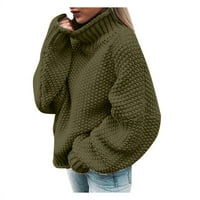 Jeseni džemperi za žene Turtleneck casual pletena labava pulover dugih rukava jesenska proljetna bluza