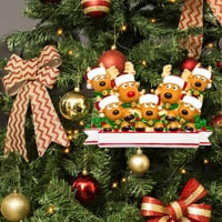 Personalizirana porodica za jelo Božićnog stabla - slatka jelena za odmor zimski poklon godina izdržljiv