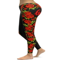 Haite Dame gamaše cvjetne print yoga hlače Tummy Control pantalone za vježbanje na dnu Sportska visina