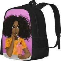 -Dake crna djevojka školski ruksak afro djevojke afrička američka djevojka voli boba čaj sladoled za